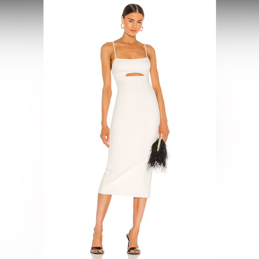 H:ours Enzo Midi Dress White Sz XXS